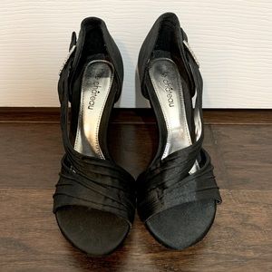 le Chateau Black Satin heel